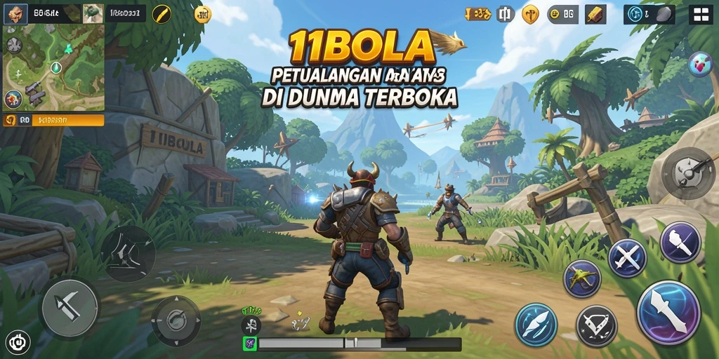 Gameplay 11BOLA di dunia terbuka yang menakjubkan.