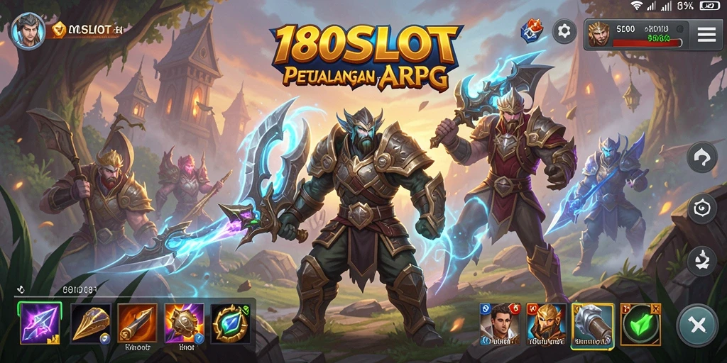 Tampilan gameplay seru dalam 180SLOT yang menampilkan aksi ARPG.