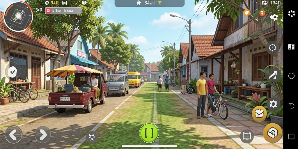 Tangkapan layar utama 34R menampilkan gameplay yang seru dan interaktif.