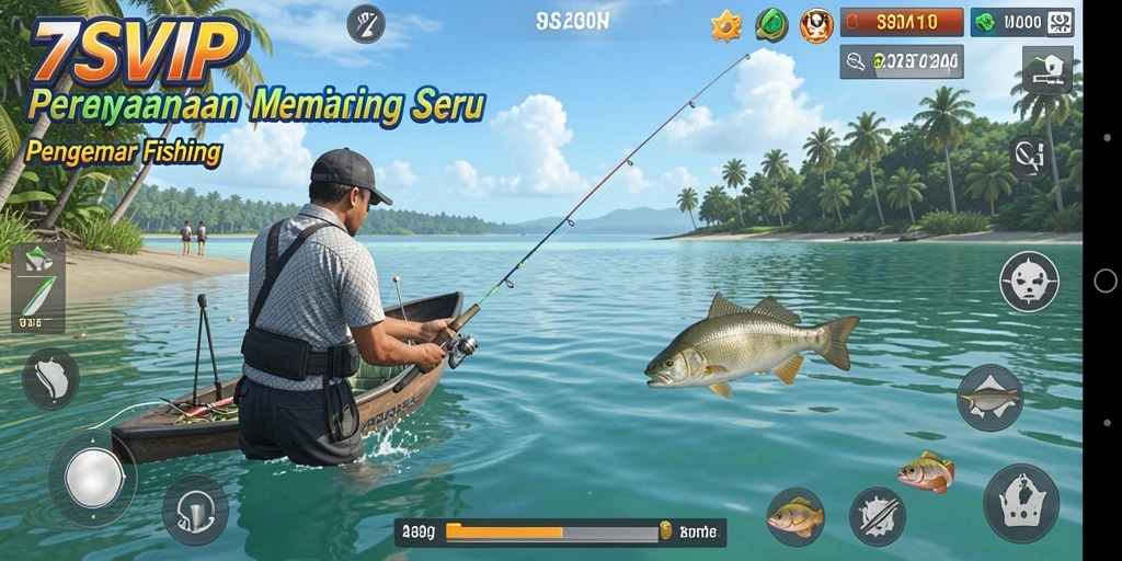 Gameplay memancing yang mendebarkan dalam 7SVIP.