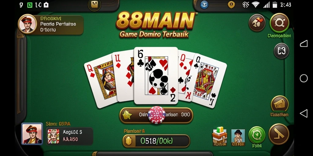 Screenshot gameplay 88MAIN menampilkan keseruan bermain Domino.
