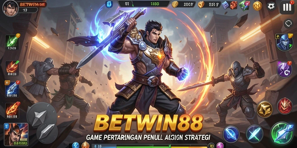 Gameplay BETWIN88 menunjukkan pertarungan seru antara karakter yang beragam.