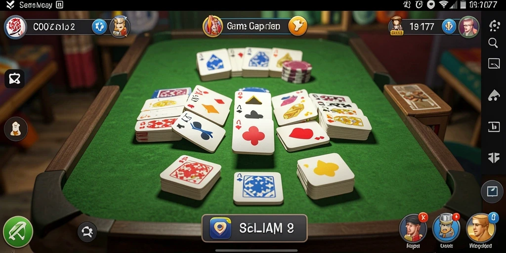 Tampilan gameplay menarik dari C0077 saat bermain Gaple bersama teman.