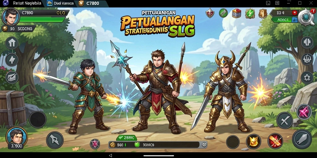 Tampilan gameplay C7890 menampilkan pertempuran strategis yang mendebarkan.