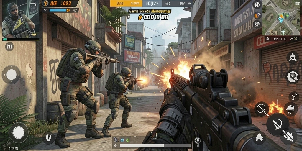 Screenshot menampilkan aksi gameplay yang mendebarkan di COO77.