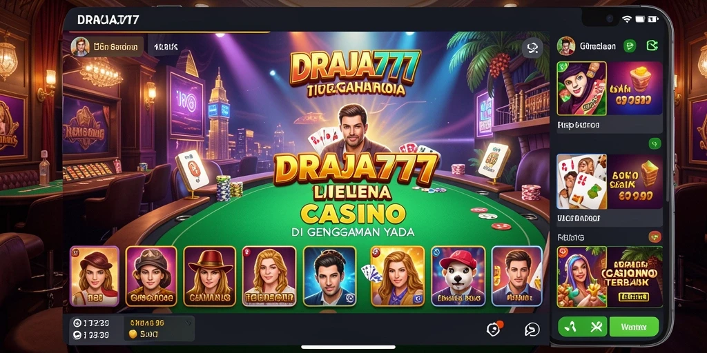 Tangkapan layar gameplay Live Casino DRAJA777 dengan dealer langsung yang profesional.