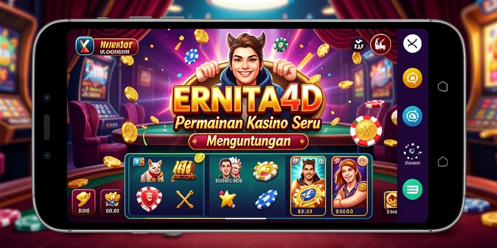 Screenshot gameplay ERNITA4D menampilkan keseruan permainan Kasino.