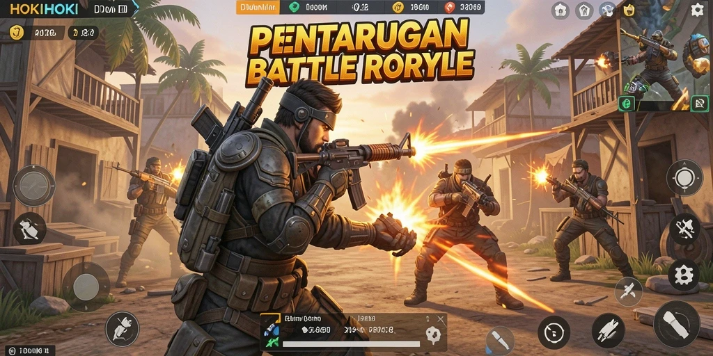 Gameplay seru HOKIHOKI dalam pertempuran Battle Royale.