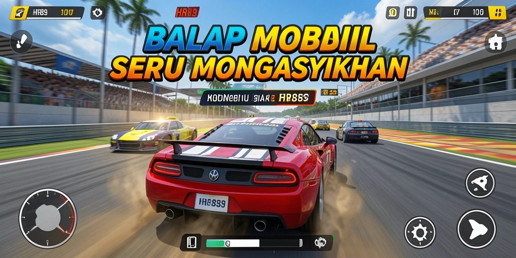 Tampilan gameplay Racing yang mendebarkan dan penuh aksi.