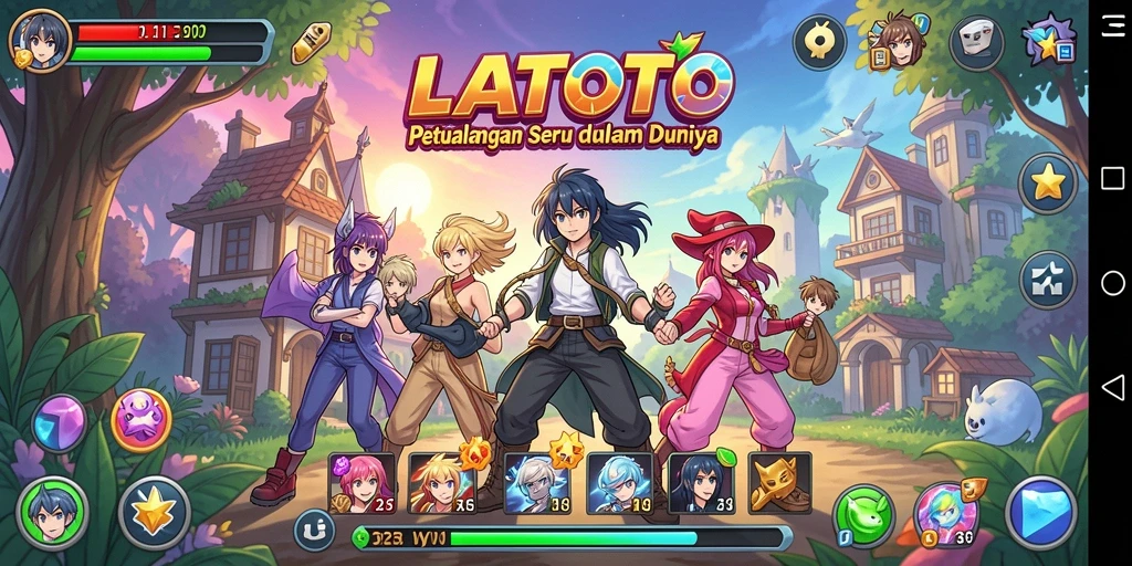 Tampilan screenshot LATOTO menampilkan aksinya yang mendebarkan dalam permainan Anime.
