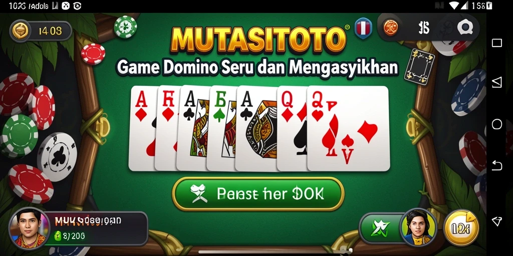 Tampilan gameplay yang seru dalam MUTASITOTO dengan fitur Domino.