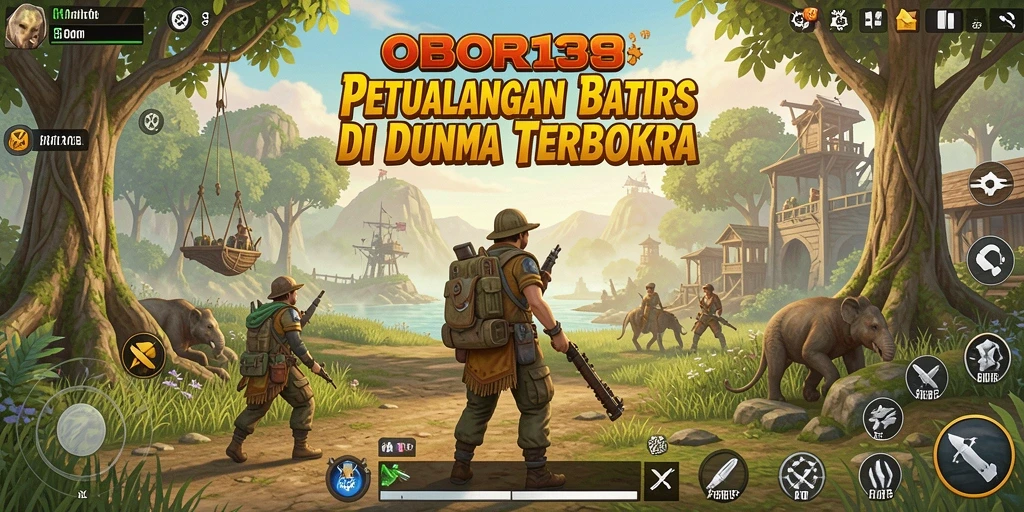 Tangkapan layar gameplay OBOR138 yang menampilkan eksplorasi dunia terbuka.