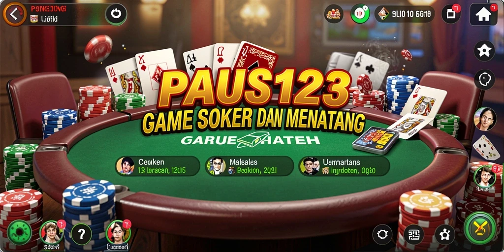 Tampilan gameplay menarik dari permainan Poker PAUS123.