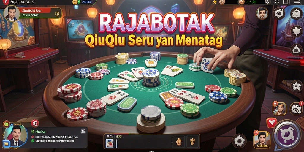 Tampilan gameplay menarik dari RAJABOTAK yang penuh strategi QiuQiu.