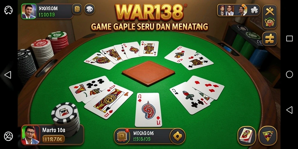 Tampilan gameplay seru Gaple di WAR138.