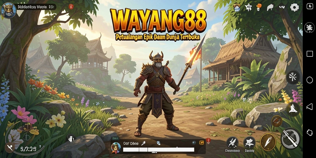 Screenshot menunjukkan petualangan seru dalam dunia terbuka WAYANG88.